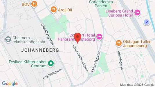 Lägenheter till salu i Johanneberg - kort over placeringen