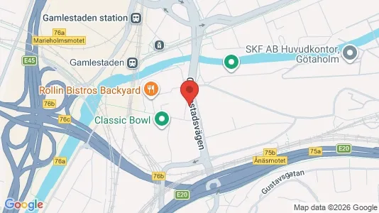 Lägenheter till salu i Göteborg Östra - kort over placeringen