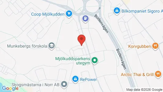 Lägenheter till salu i Luleå - kort over placeringen