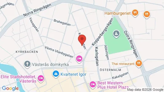 Lägenheter till salu i Västerås - kort over placeringen