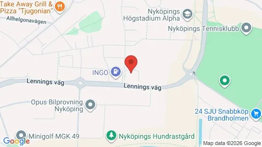 Lägenheter att hyra i Nyköping - kort over placeringen