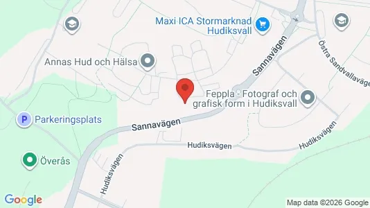 Lägenheter till salu i Hudiksvall - kort over placeringen