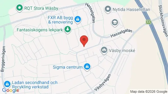 Lägenheter att hyra i Upplands Väsby - kort over placeringen