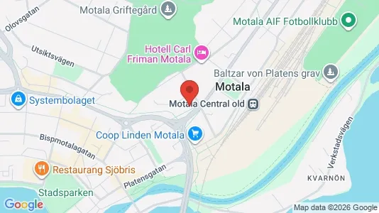 Lägenheter att hyra i Motala - kort over placeringen