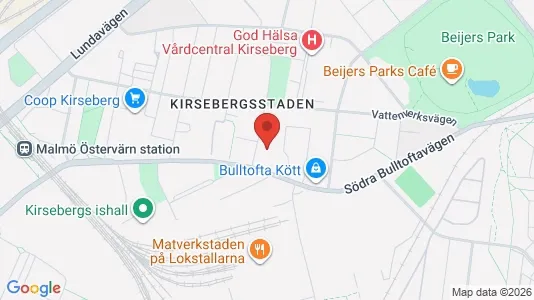 Lägenheter att hyra i Kirseberg - kort over placeringen