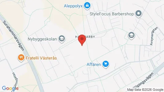 Lägenheter att hyra i Västerås - kort over placeringen