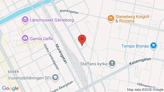 Lägenheter att hyra i Gävle - kort over placeringen