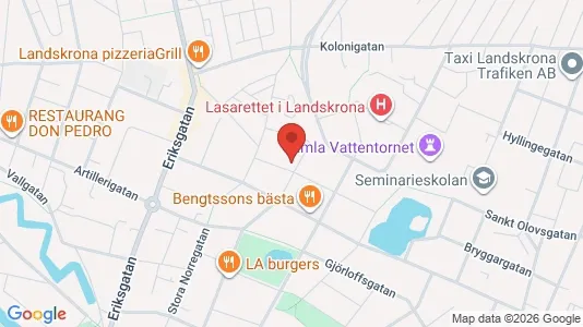 Lägenheter att hyra i Landskrona - kort over placeringen