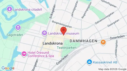 Lägenheter att hyra i Landskrona - kort over placeringen