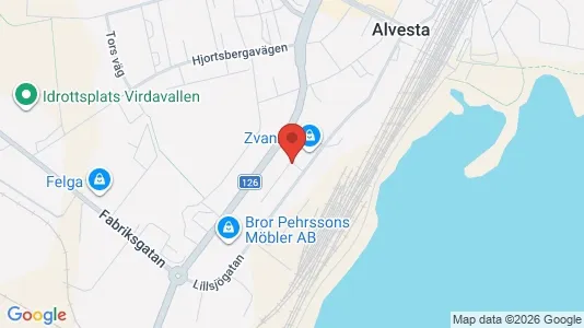 Lägenheter att hyra i Alvesta - kort over placeringen