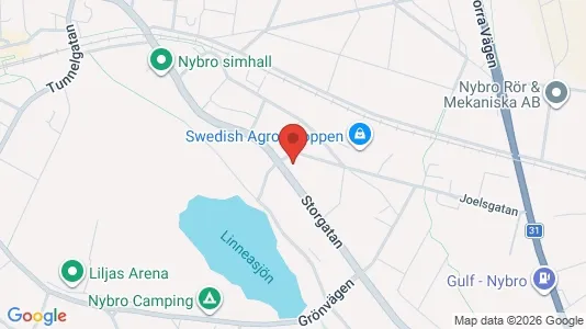 Lägenheter att hyra i Nybro - kort over placeringen