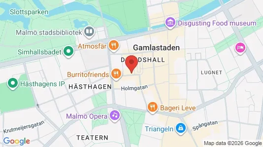 Bostadsrätter till salu i Malmö Centrum - kort over placeringen