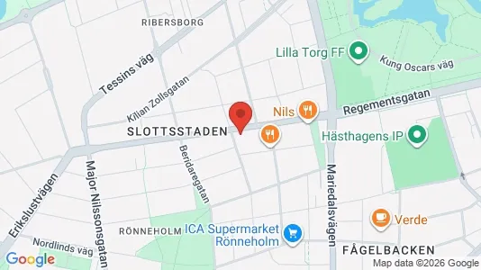 Bostadsrätter till salu i Malmö Centrum - kort over placeringen
