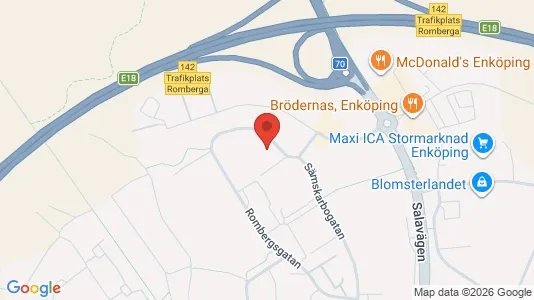 Lägenheter att hyra i Enköping - kort over placeringen