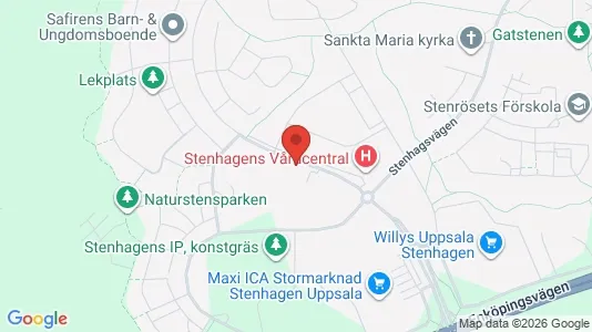 Lägenheter att hyra i Uppsala - kort over placeringen