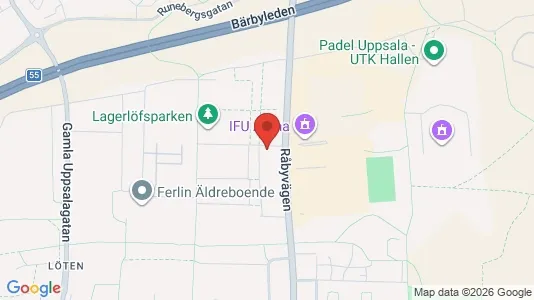Lägenheter att hyra i Uppsala - kort over placeringen