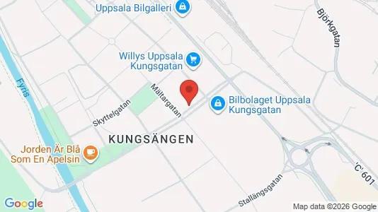Lägenheter att hyra i Uppsala - kort over placeringen
