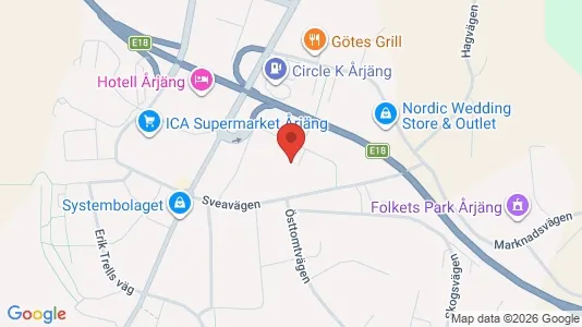 Bostadsrätter till salu i Årjäng - kort over placeringen
