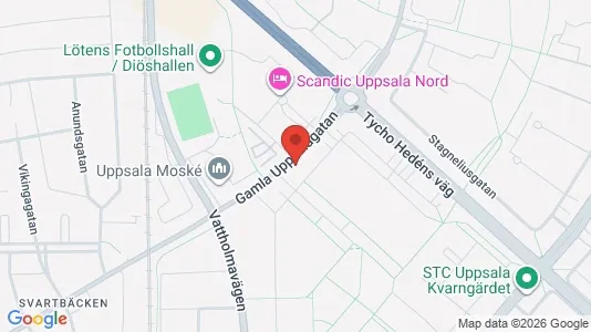 Bostadsrätter till salu i Uppsala - kort over placeringen