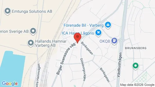 Bostadsrätter till salu i Varberg - kort over placeringen