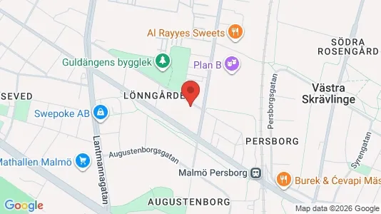 Bostadsrätter till salu i Malmö Centrum - kort over placeringen