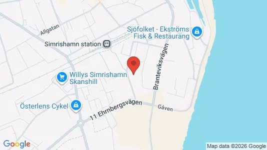 Bostadsrätter till salu i Simrishamn - kort over placeringen