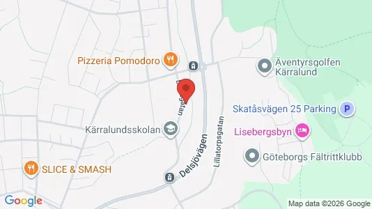 Bostadsrätter till salu i Örgryte-Härlanda - kort over placeringen