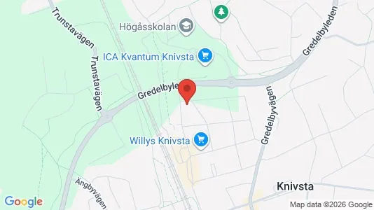 Bostadsrätter till salu i Knivsta - kort over placeringen