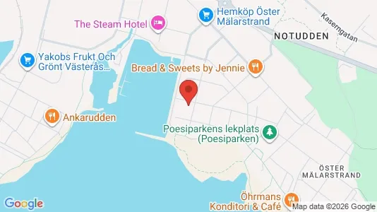Bostadsrätter till salu i Västerås - kort over placeringen