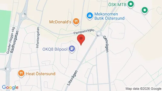 Lägenheter att hyra i Östersund - kort over placeringen