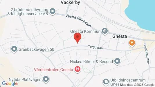 Lägenheter att hyra i Gnesta - kort over placeringen