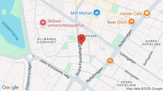 Lägenheter att hyra i Malmö Centrum - kort over placeringen