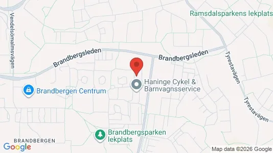 Lägenheter att hyra i Haninge - kort over placeringen