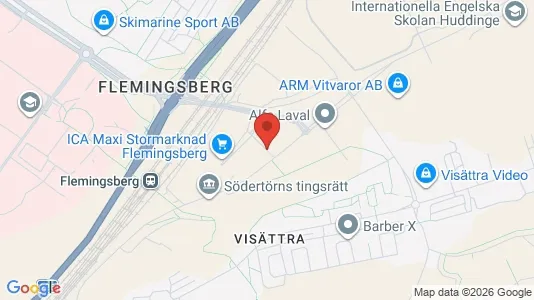 Lägenheter att hyra i Huddinge - kort over placeringen