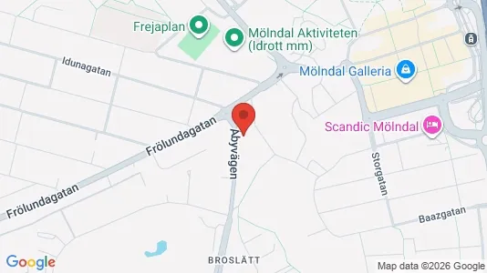 Lägenheter att hyra i Mölndal - kort over placeringen