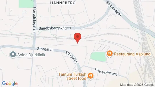 Lägenheter att hyra i Solna - kort over placeringen