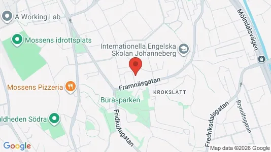 Lägenheter att hyra i Johanneberg - kort over placeringen