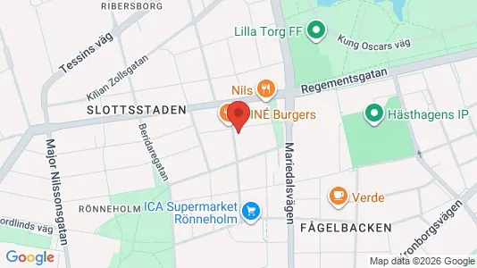 Lägenheter att hyra i Malmö Centrum - kort over placeringen