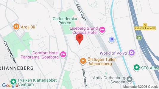 Lägenheter att hyra i Johanneberg - kort over placeringen