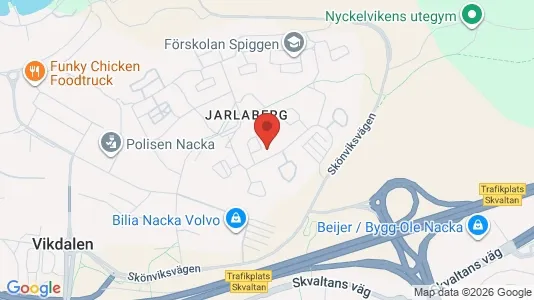 Lägenheter att hyra i Nacka - kort over placeringen
