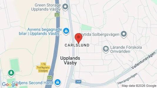 Lägenheter att hyra i Upplands Väsby - kort over placeringen