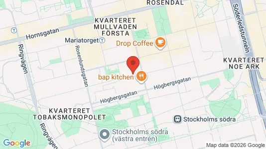 Lägenheter att hyra i Södermalm - kort over placeringen