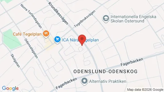 Lägenheter att hyra i Östersund - kort over placeringen