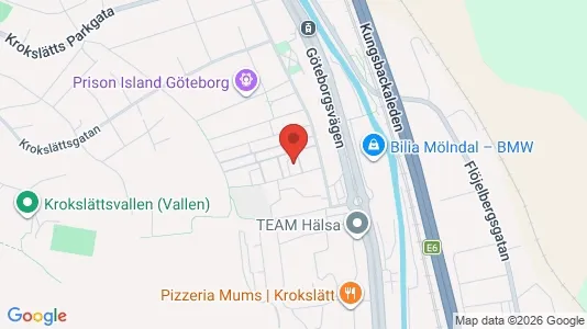 Lägenheter att hyra i Mölndal - kort over placeringen