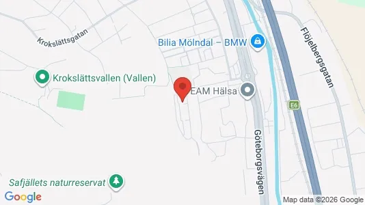 Lägenheter att hyra i Mölndal - kort over placeringen
