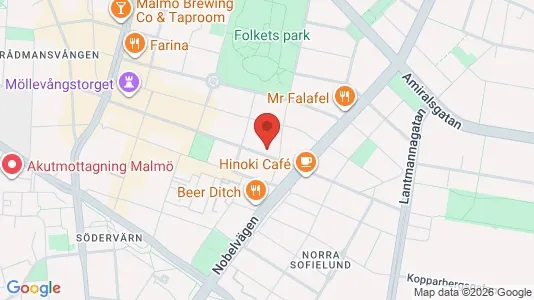 Lägenheter att hyra i Malmö Centrum - kort over placeringen