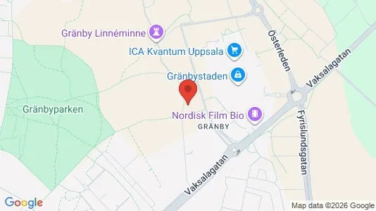 Lägenheter att hyra i Uppsala - kort over placeringen