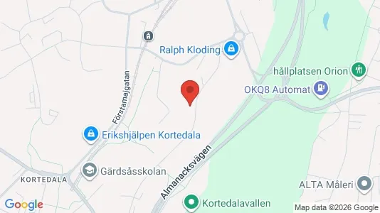 Lägenheter att hyra i Göteborg Östra - kort over placeringen