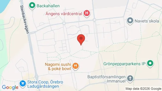 Lägenheter att hyra i Örebro - kort over placeringen