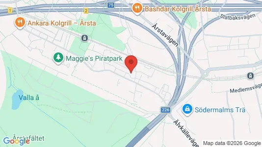 Lägenheter att hyra i Hammarbyhamnen - kort over placeringen